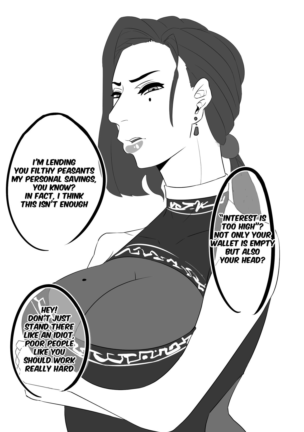 Arrogant Rich Onee-San Body Modification page 1 full