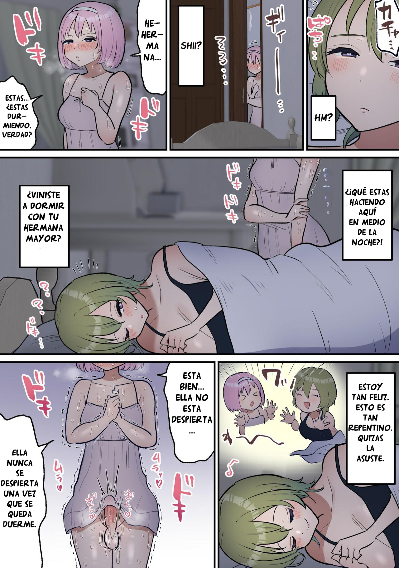 Neta Furi Shite Koubi Sasetekureru Onee-chan to Futanari Imouto | Hermana mayor finge estar dormida y deja que su hermana futanari la folle page 5 full