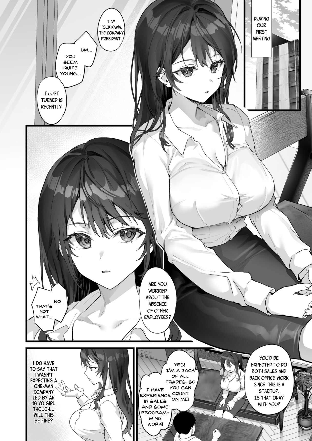 JK Chuutai Tsuyogari Shachou ga Buka no Fusei ni Make Midara ni Koshi o Furi Netoru made page 4 full