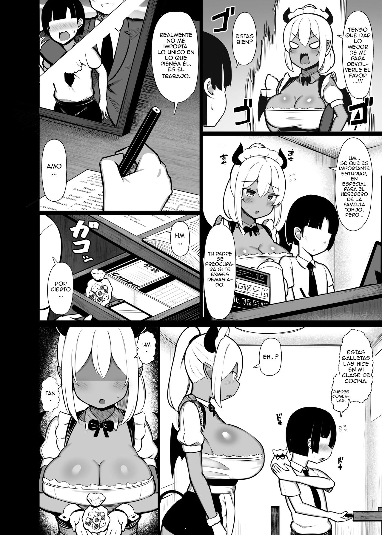 Goshujin-sama no Ochinchin wa Yuzurenai ~Succubus Maid to Nukirobo Maid~ page 4 full