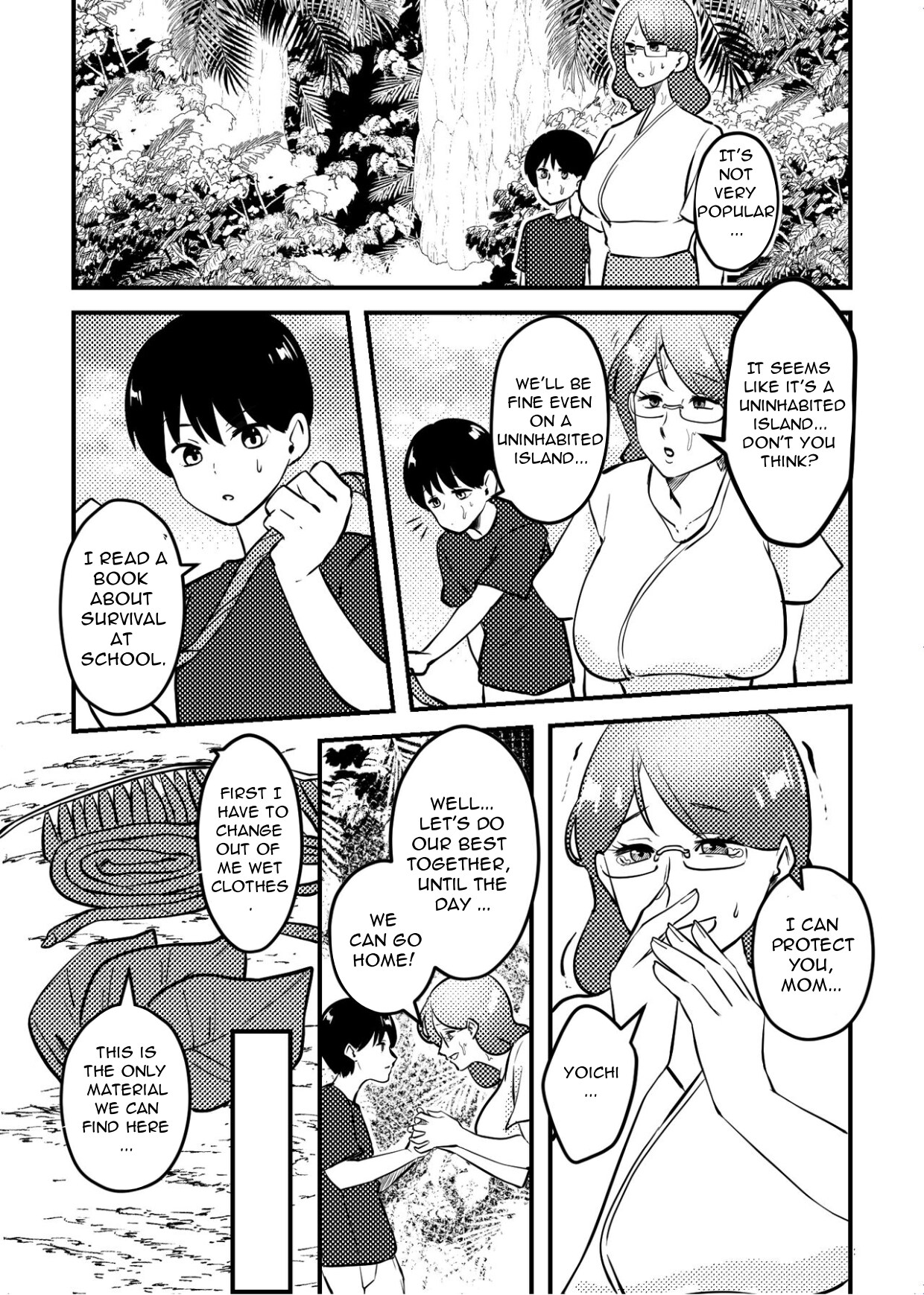 Mama to Musuko ga Mujintou de Love Love Sex suru Hanashi |  A Story of a Mom and Her Son's Lovemaking on a Uninhabited Island page 4 full