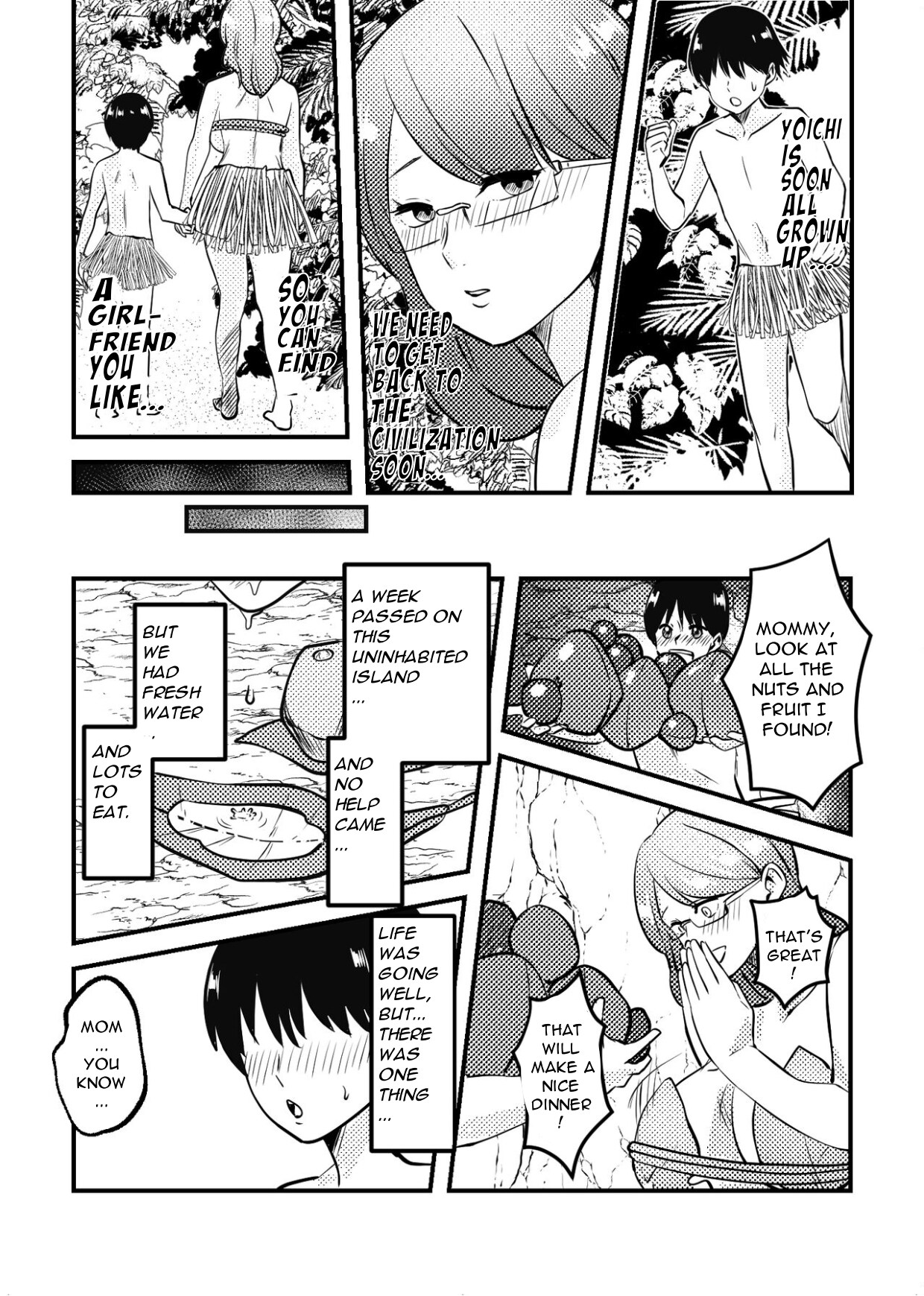Mama to Musuko ga Mujintou de Love Love Sex suru Hanashi |  A Story of a Mom and Her Son's Lovemaking on a Uninhabited Island page 9 full