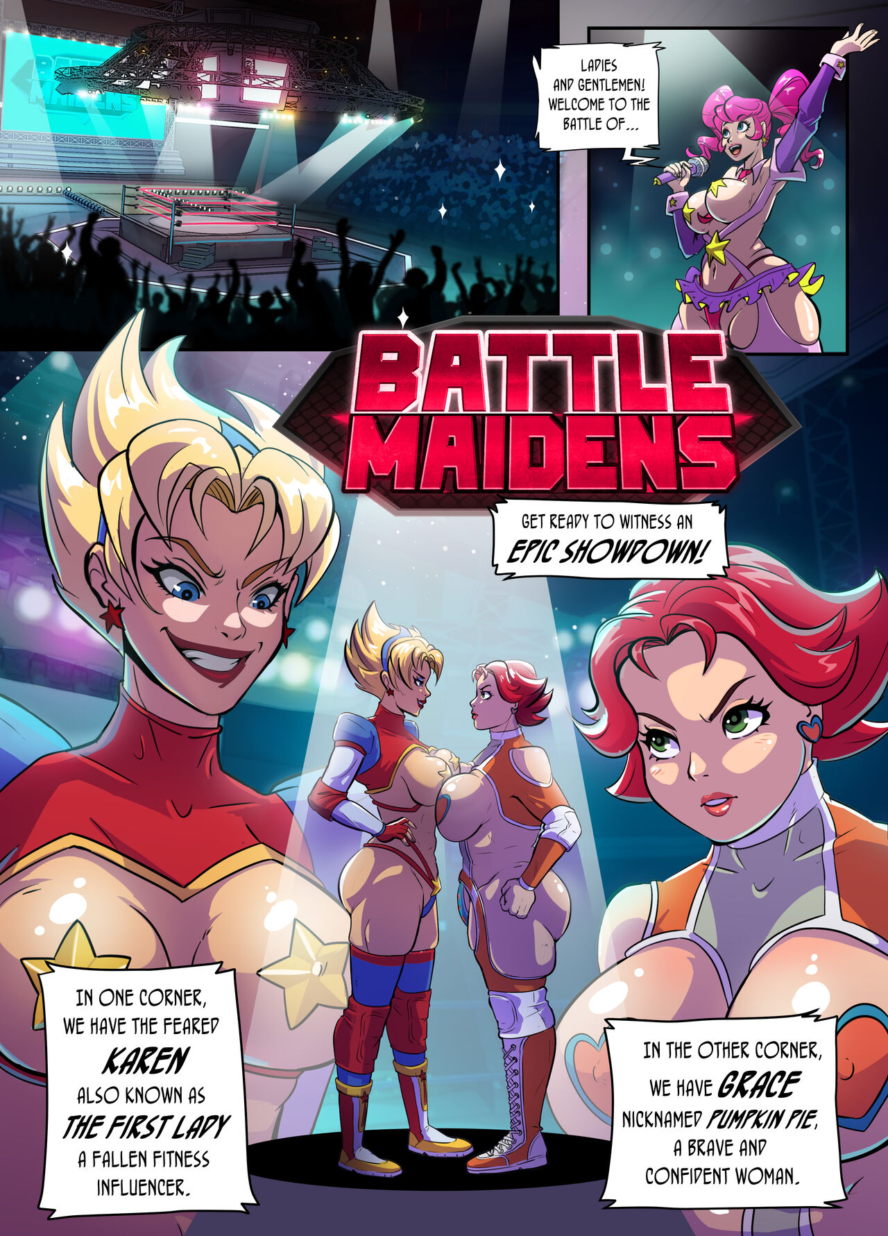 Battle Maidens Karen vs Grace page 1 full