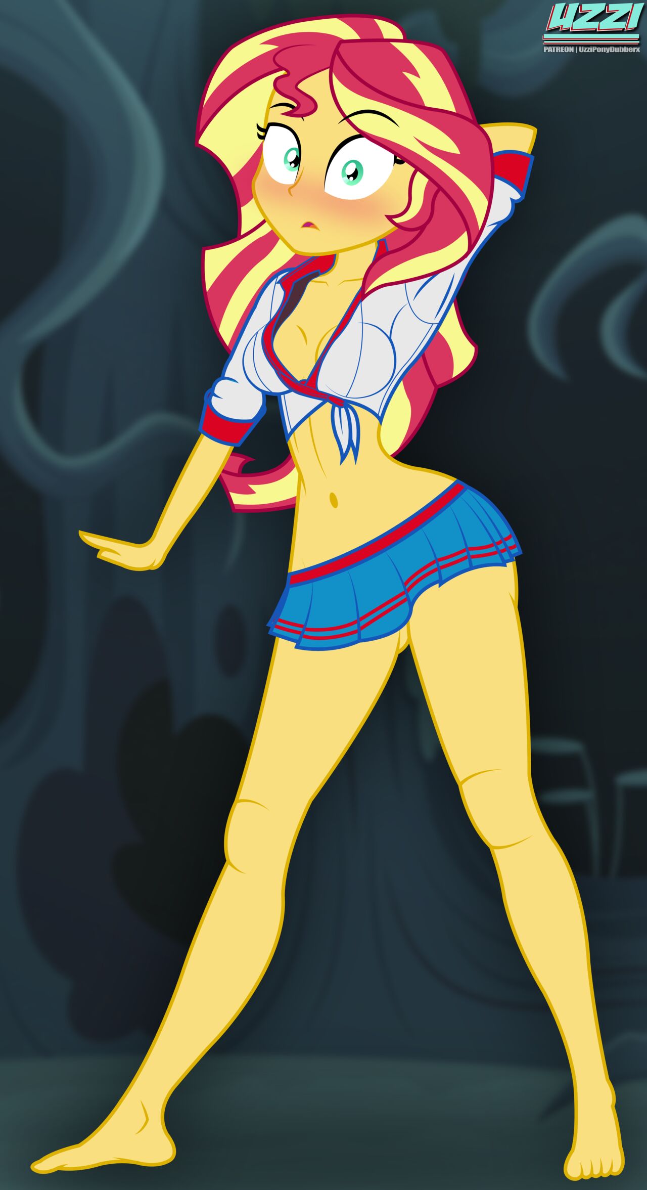 Sunset Shimmer in the Forestby uzzi dash ponydubberx page 1 full
