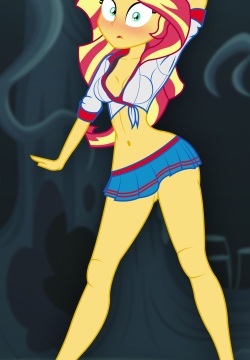 Sunset Shimmer in the Forestby uzzi dash ponydubberx