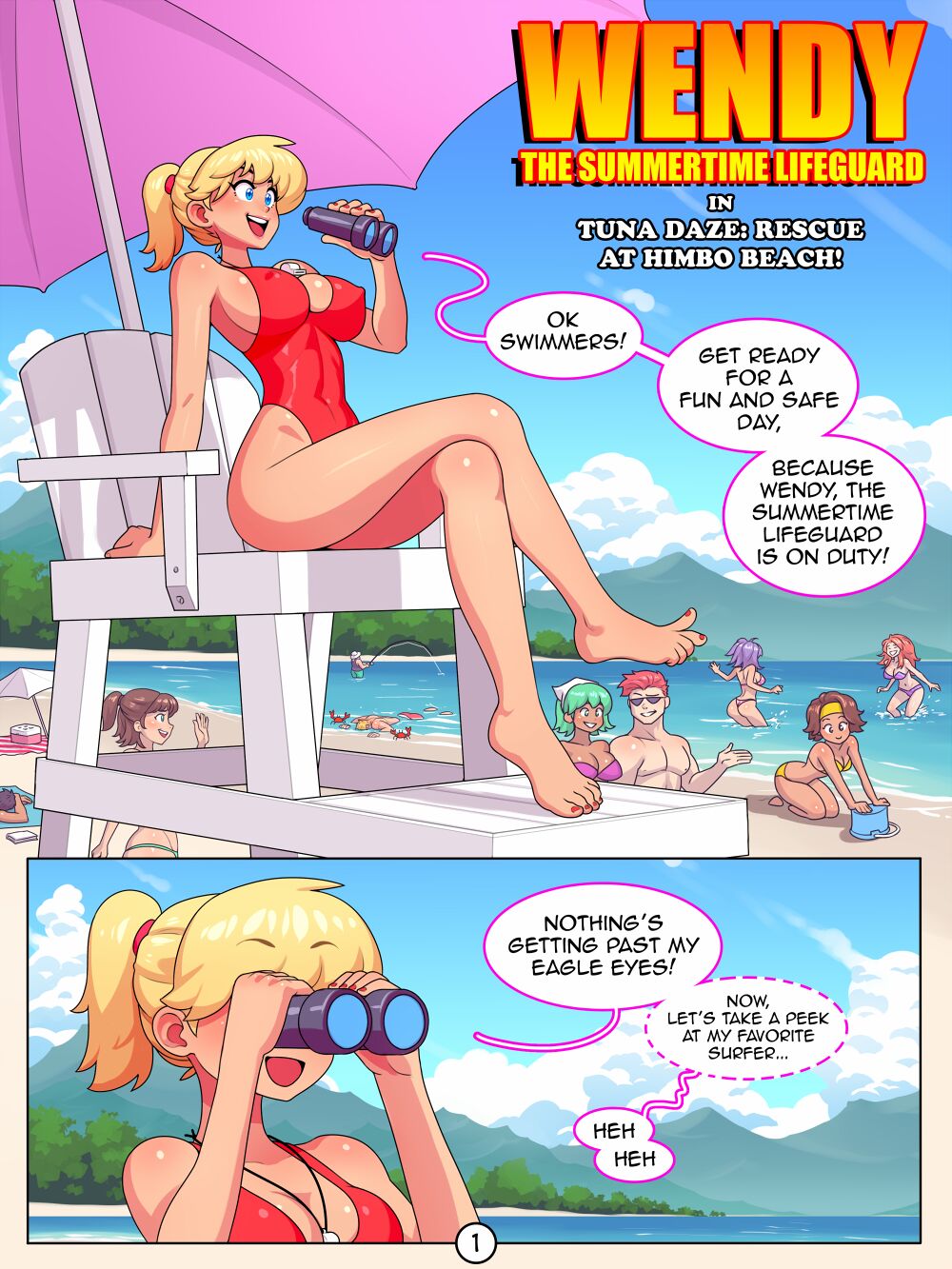 Wendy the Summertime Lifeguard page 1 full