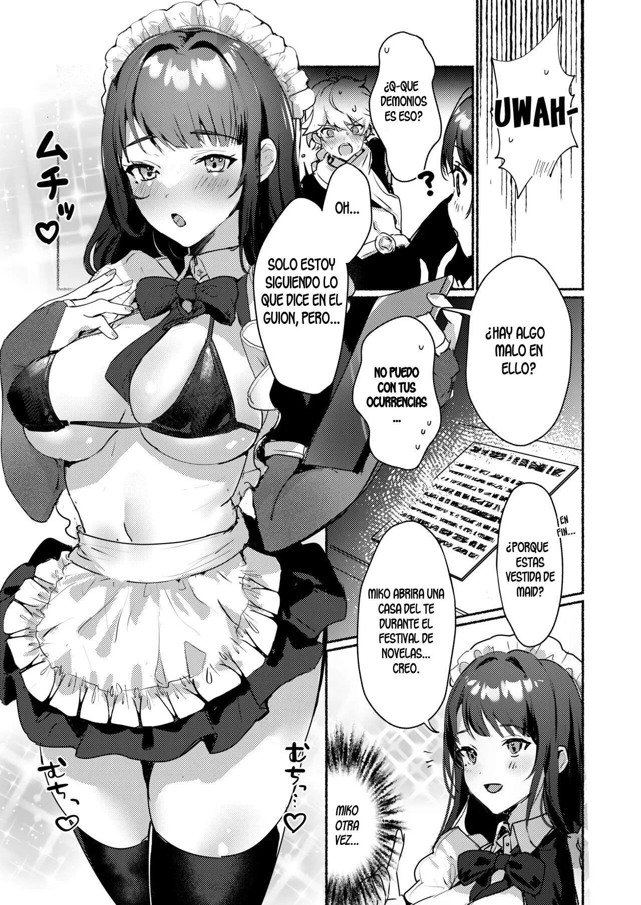 Inazuma Da-Maid Chaya ~Itsumo yori Ecchi na Kibun no Maid-san to Cosplay Ecchi~ | Casa de te en Inazuma ~Cosplay sexo con maids inusualmente calientes~ page 4 full